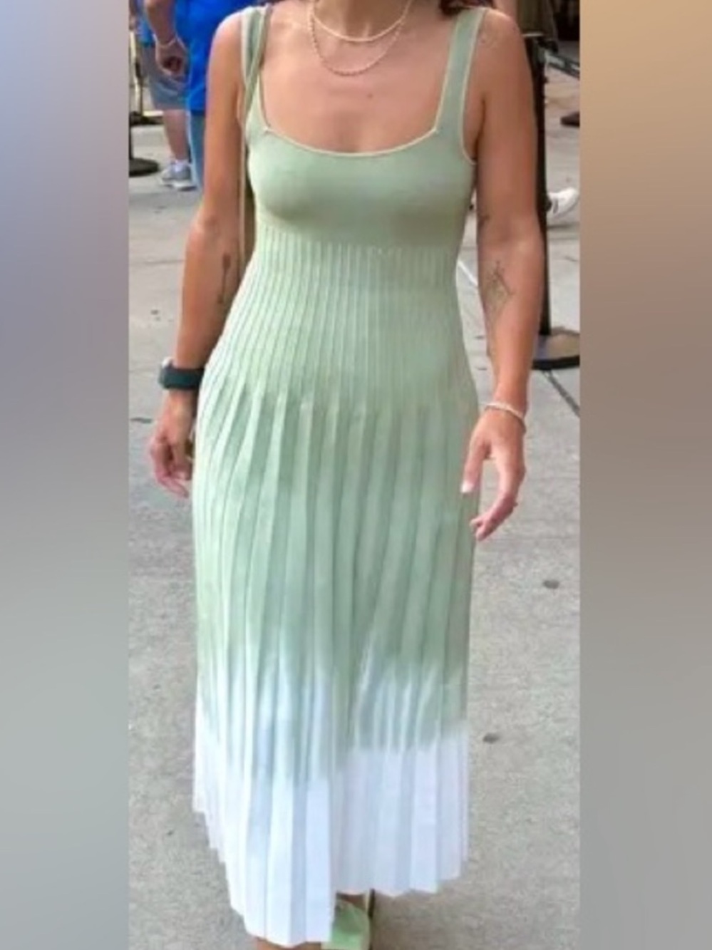 🌺🎉HP🎉🌺 NWT Staud Ellison Midi Dress Jade Tie Dye 🌟Rare🌟 - Picture 3 of 16